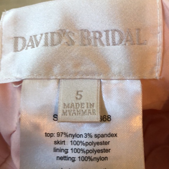 Ball Gown Flower Girl Dress with Heart Cutout light pink 5 David Bridal - Picture 8 of 10